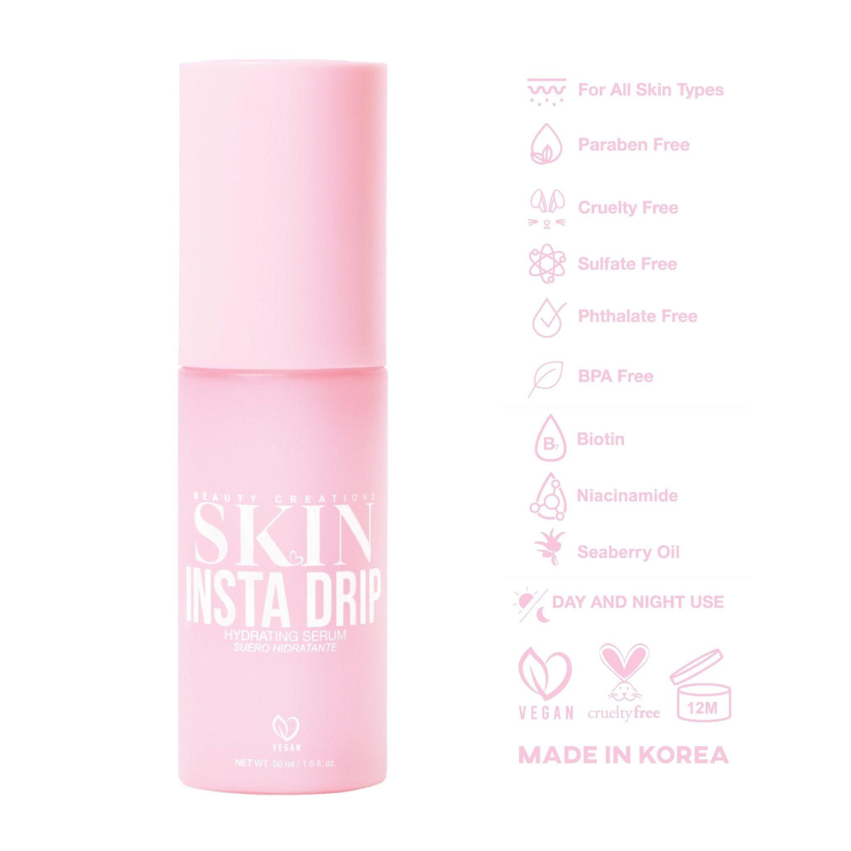 Beauty Creations Skin Insta Drip 1.6 oz Hydrating Serum