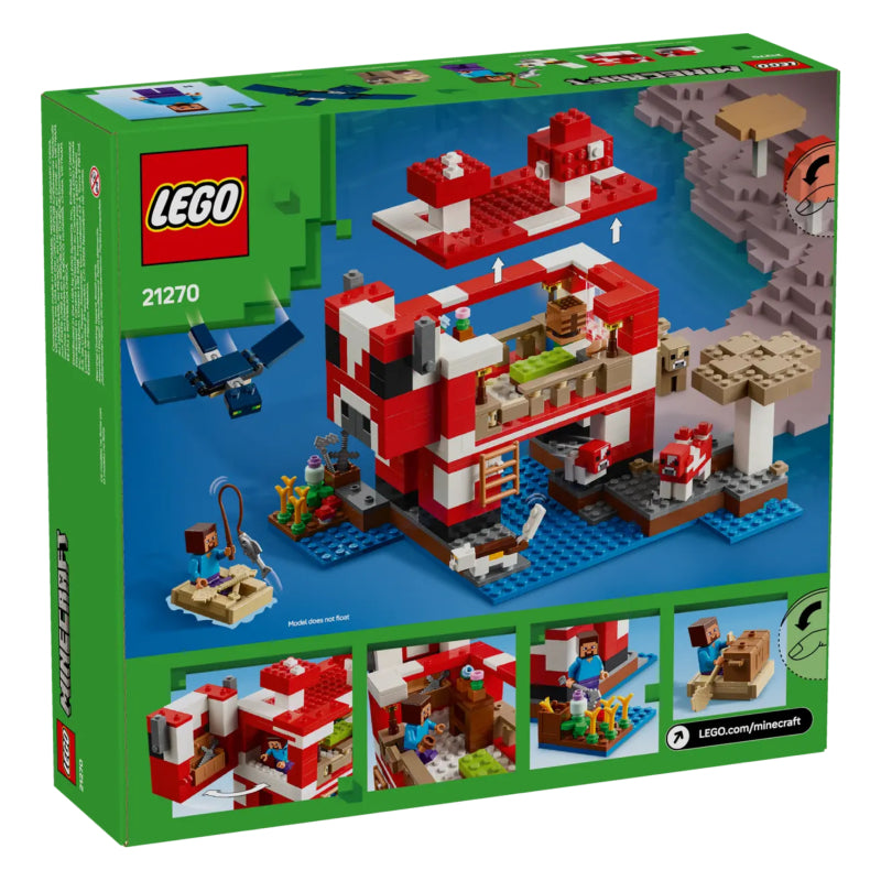 LEGO Minecraft The Mooshroom House Building Toy Set (500-Pieces)