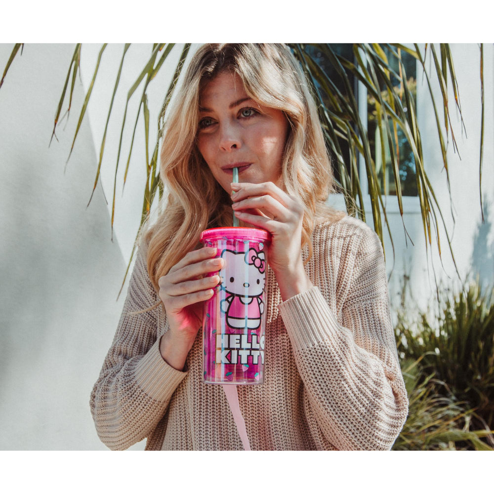 Sanrio Hello Kitty 20 oz Carnival Cup with Lid - Berry Pink