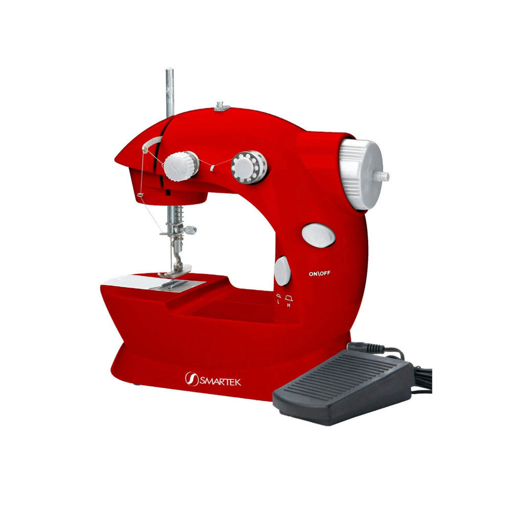 Smartek RX-08 Mini Sewing Machine with Pedal - Red