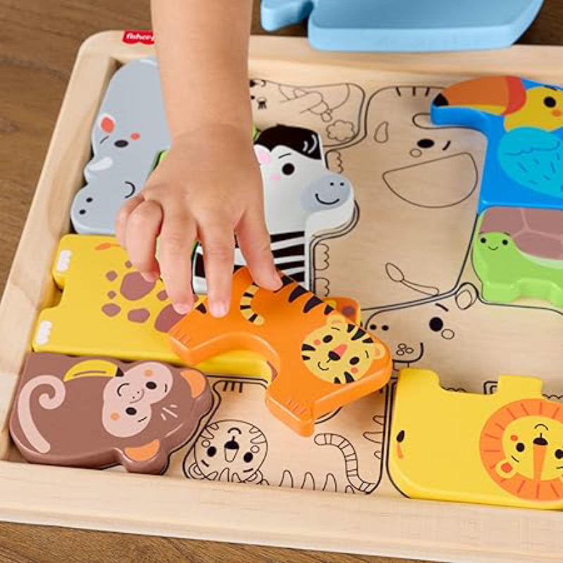Fisher-Price Wooden Animal Puzzle Playset