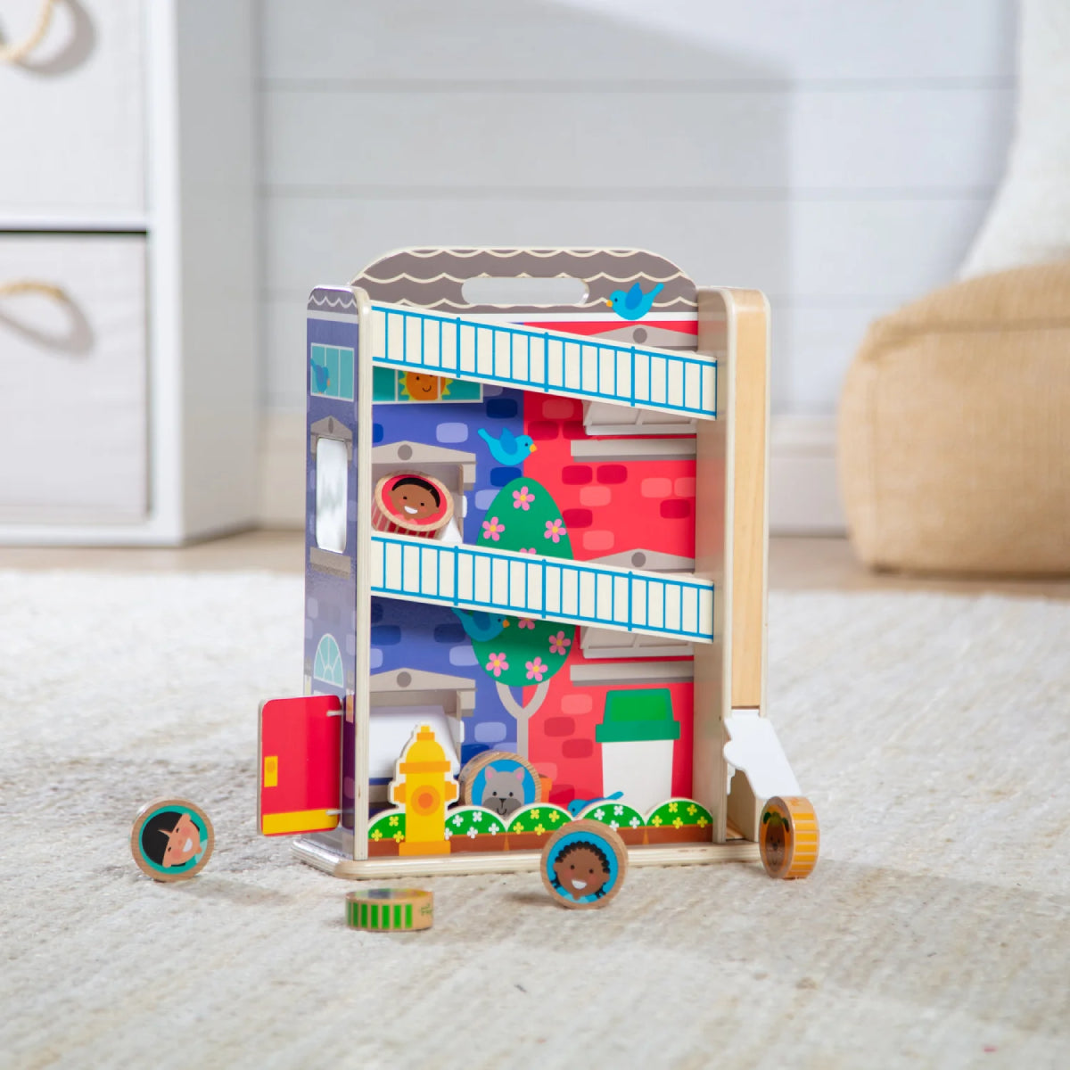 Melissa and Doug GO Tots Town House Tumble (7 Pieces)