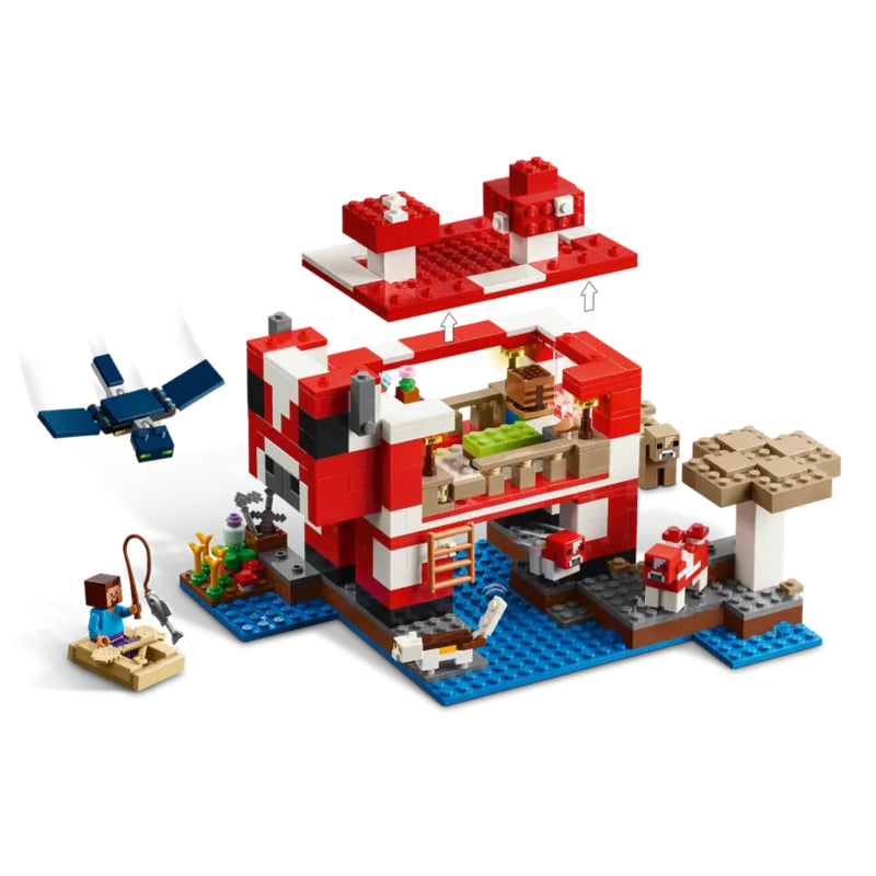 LEGO Minecraft The Mooshroom House Building Toy Set (500-Pieces)