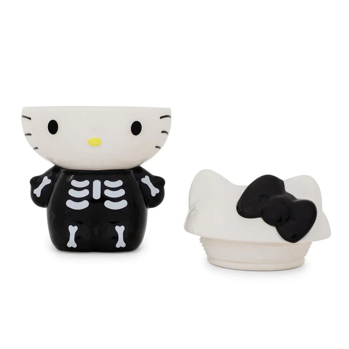 Sanrio Hello Kitty Skeleton 6" Ceramic Snack Jar - Black/White