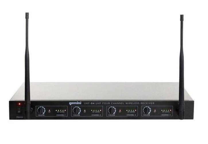 Gemini UHF/04M Wireless Handheld Microphone System - Black - Curacao