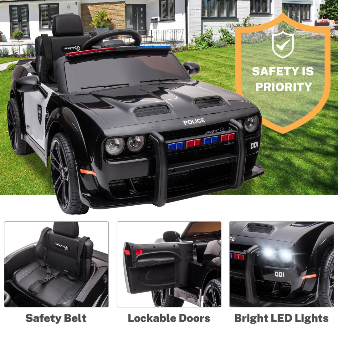 Dodge Challenger, 12V Electric Ride on Police Car with Remote Control
