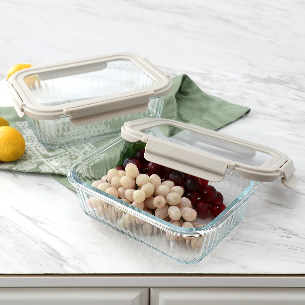 Martha Stewart 140905 Everyday Clifftop Glass Storage Container Set (4 Pieces)