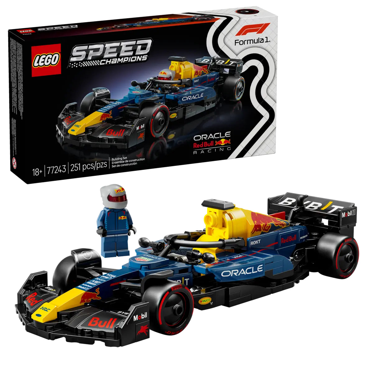 LEGO Speed Champions Oracle Red Bull Racing RB20 F1 Race Car Building Toy Set (251-Pieces)