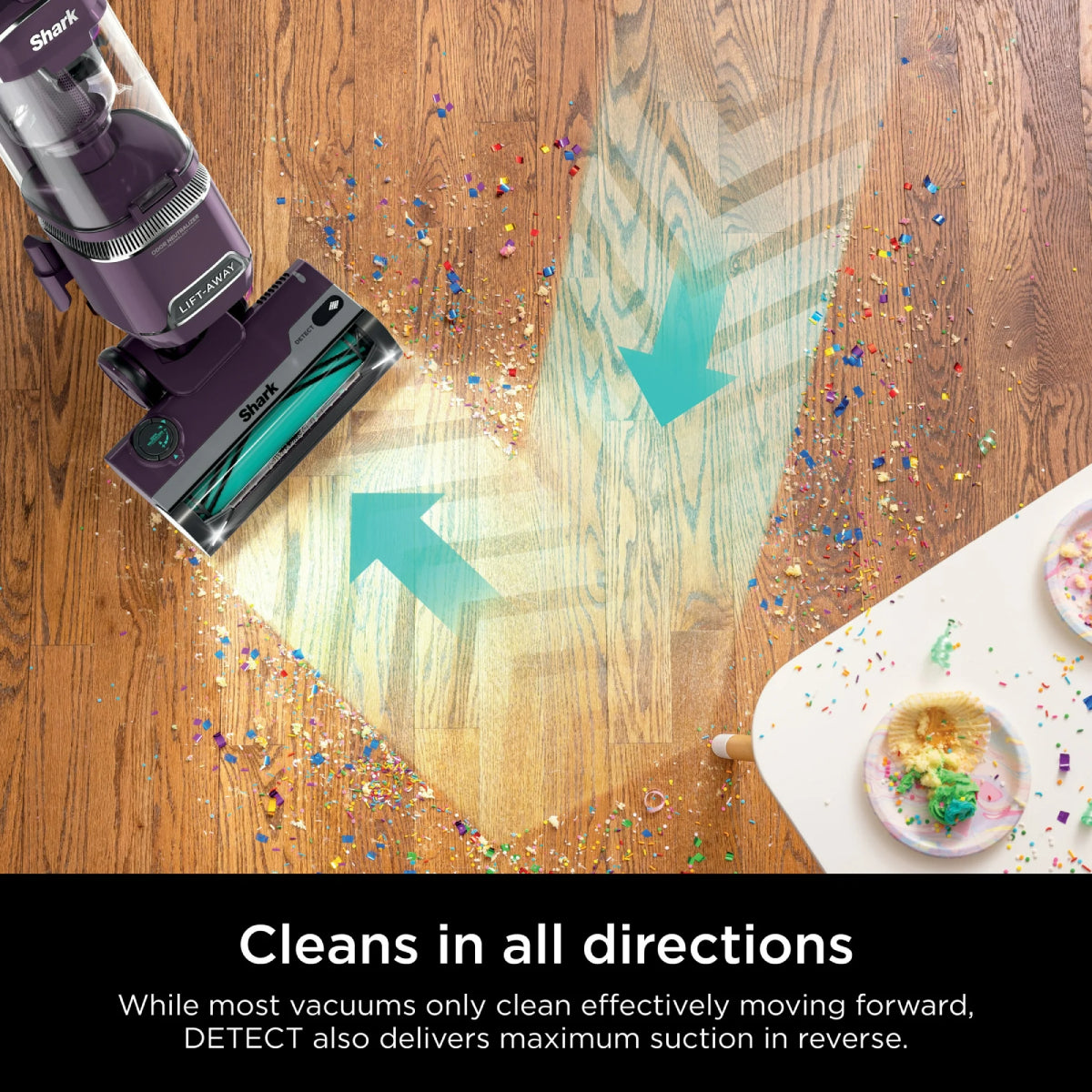 Shark Detect Lift-Away Upright Vacuum with Self-Cleaning Brushroll - Purple