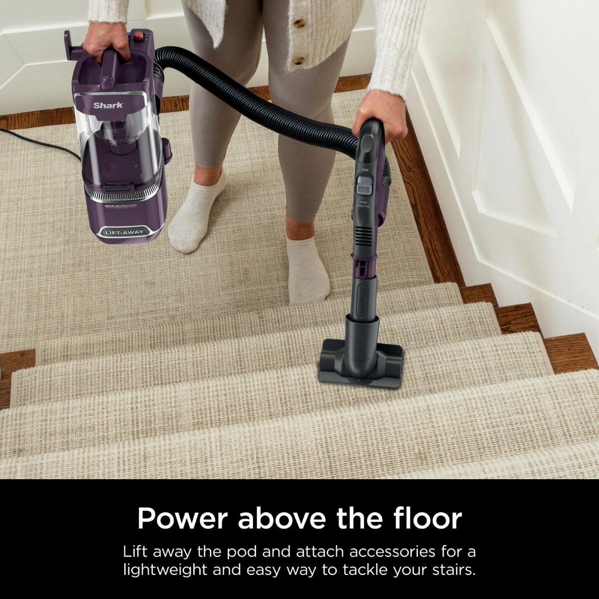 Shark Detect Lift-Away Upright Vacuum with Self-Cleaning Brushroll - Purple