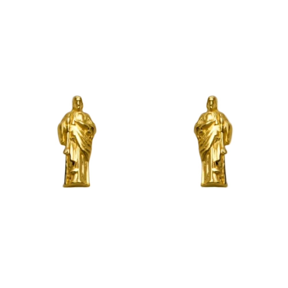Saint Judas Stud Earring in 14K Yellow Gold