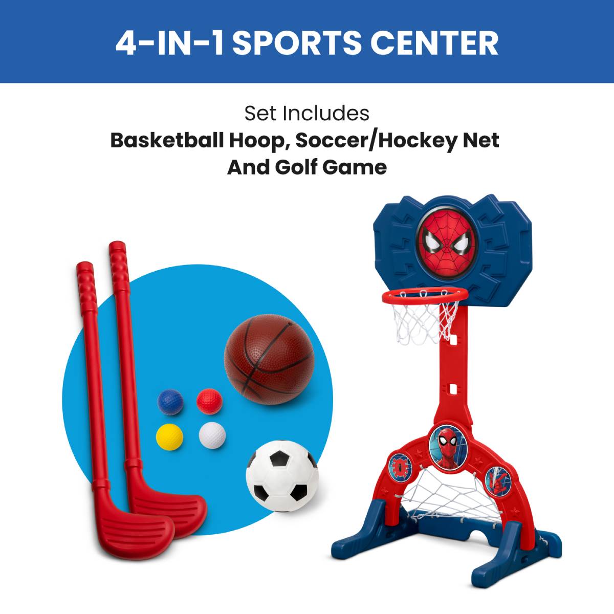 Delta Children Spider-Man 4-in-1 Sport Center Toy - Red/Blue