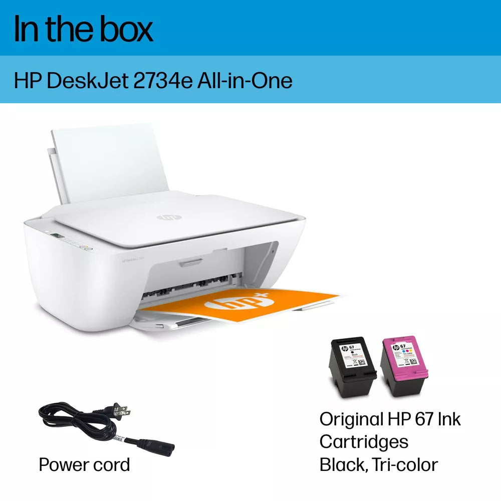 HP DeskJet 2734E All-in-One Printer - White