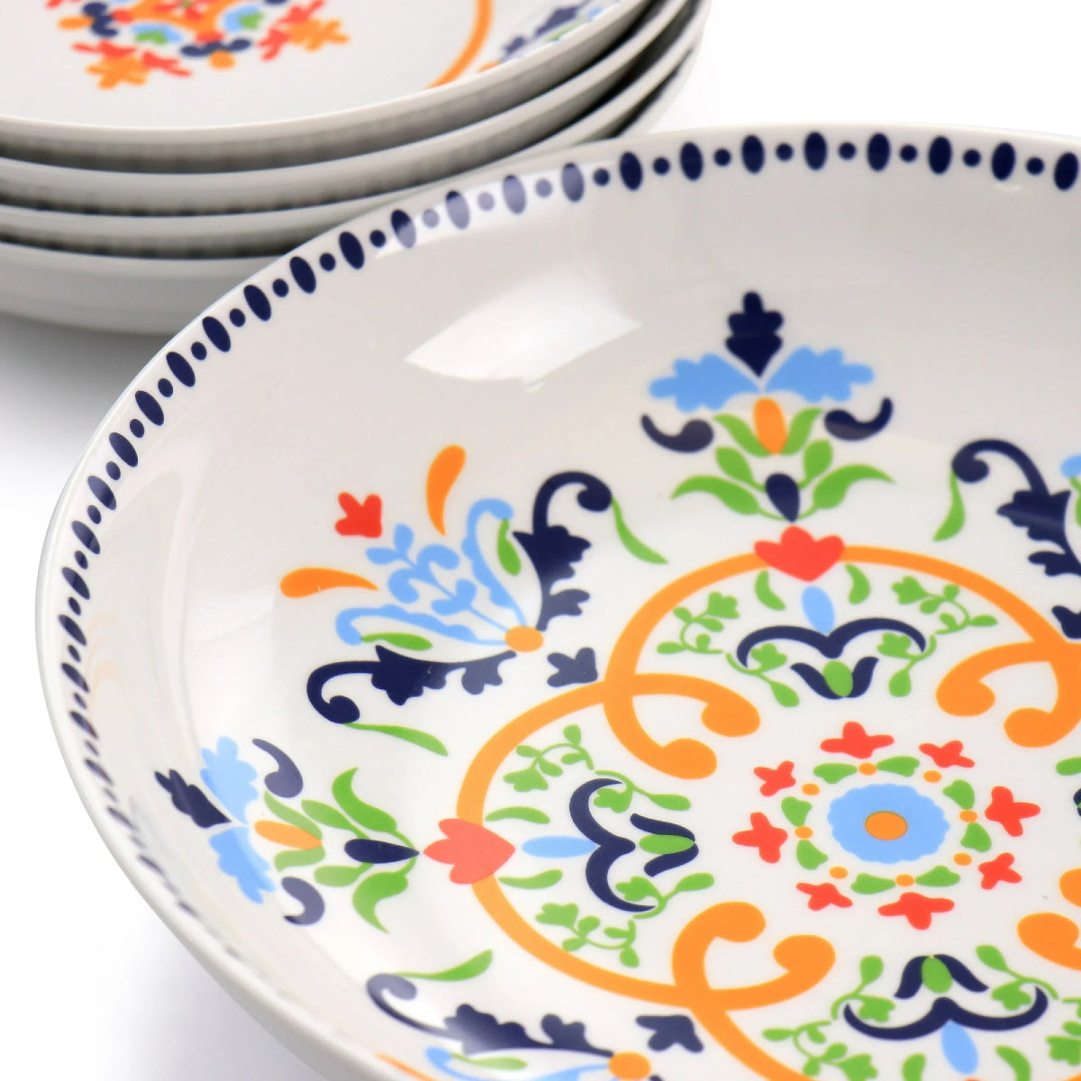 Gibson Home Tijuana Pasta Bowl Set (5-Piece) - White