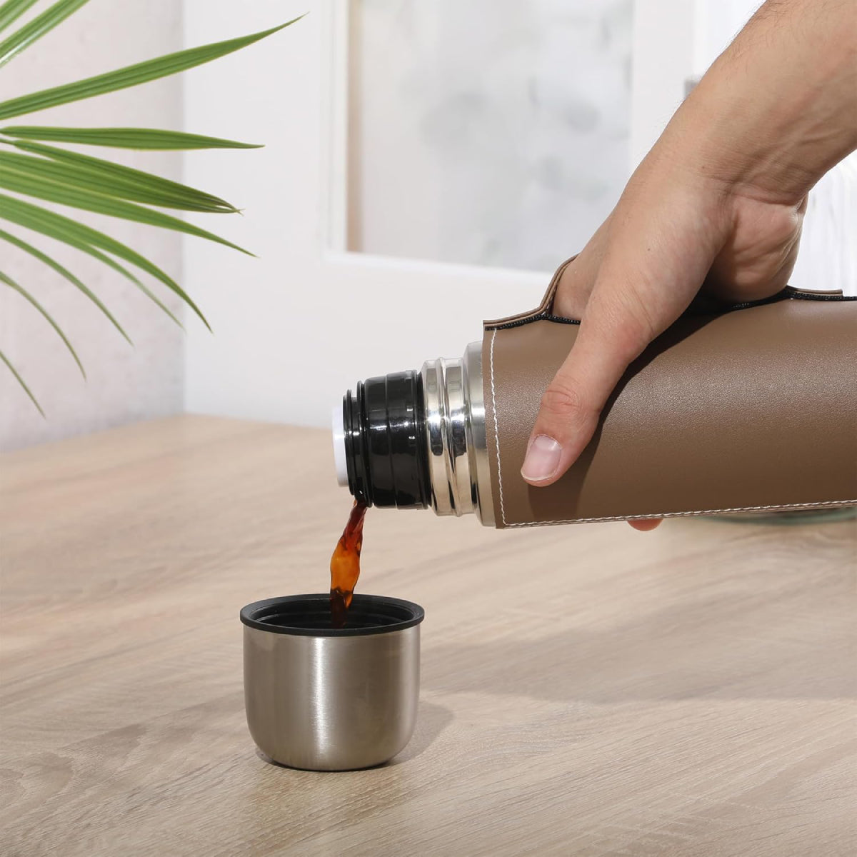 Mr. Coffee Leatherette 23 oz Thermal Bottle