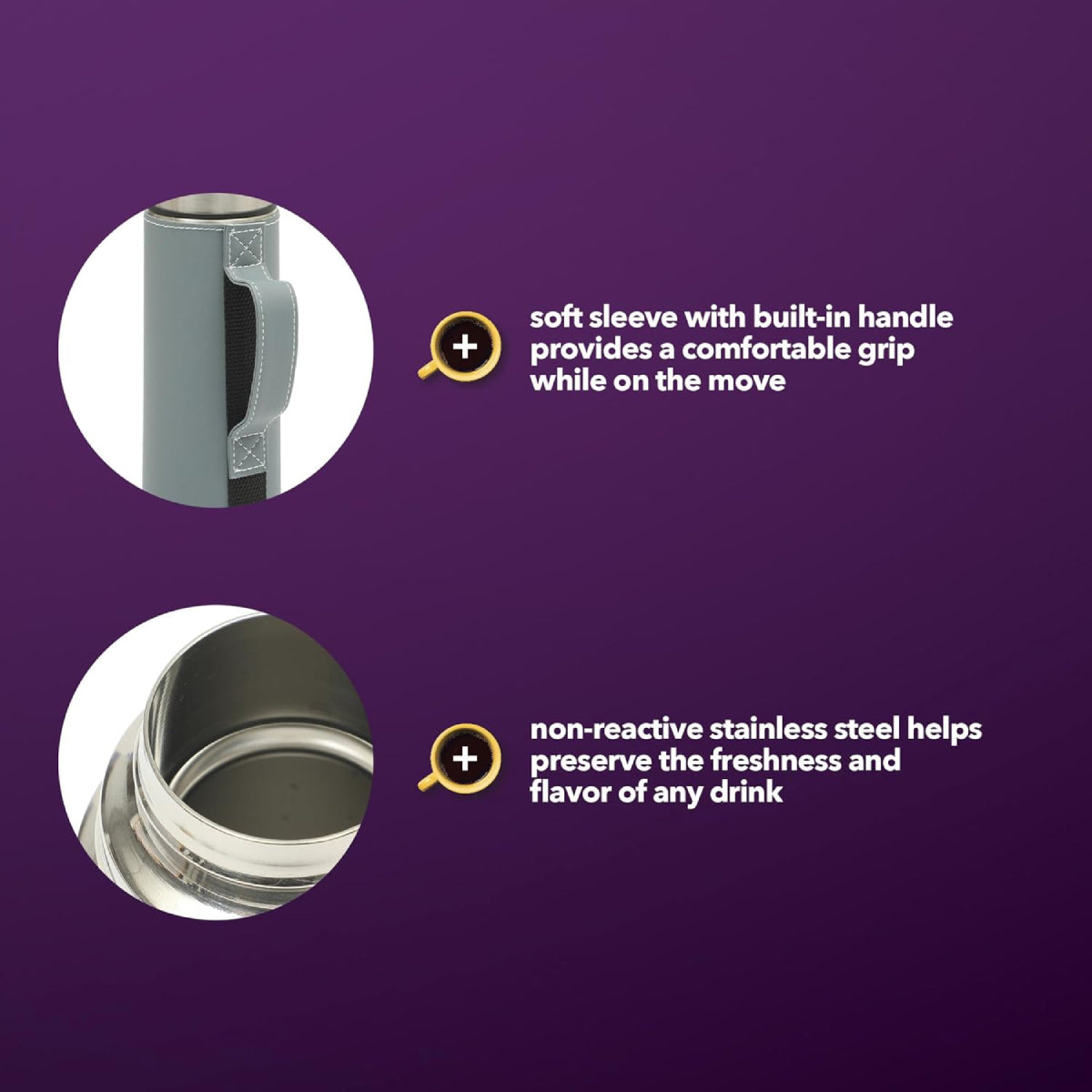 Mr. Coffee Leatherette 23 oz Thermal Bottle