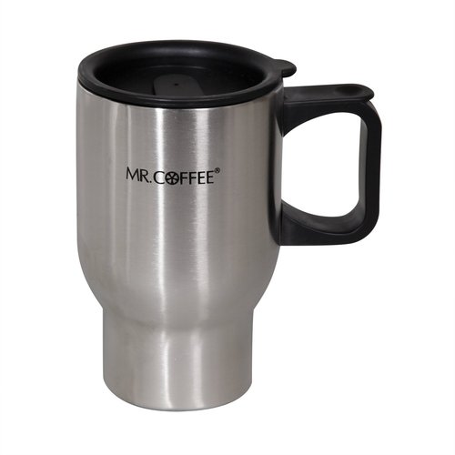 Mr. Coffee Expressway 15 Oz. Travel Mug - Stainless Steel/Black - Curacao