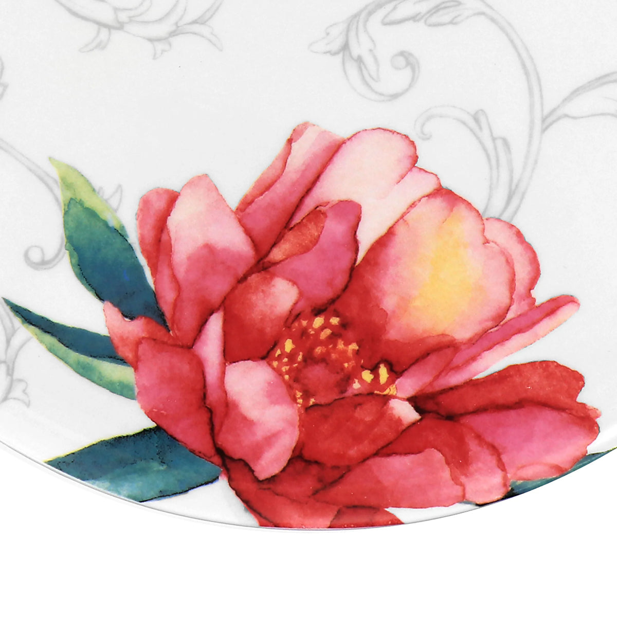 Martha Stewart 10.75" Peony Cake Plate - White