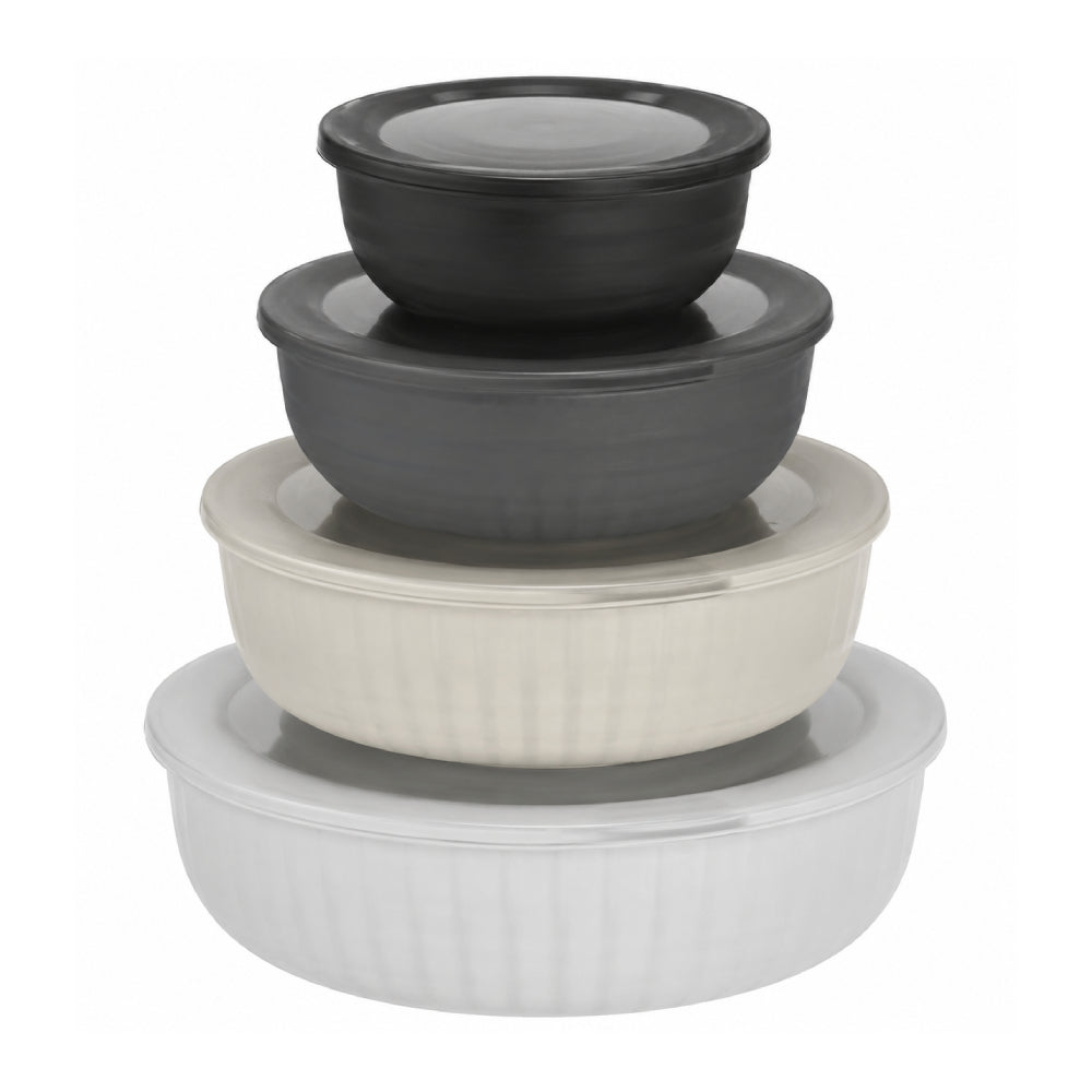 Lockbox (8-Piece) Round Food Storage Set - Gray