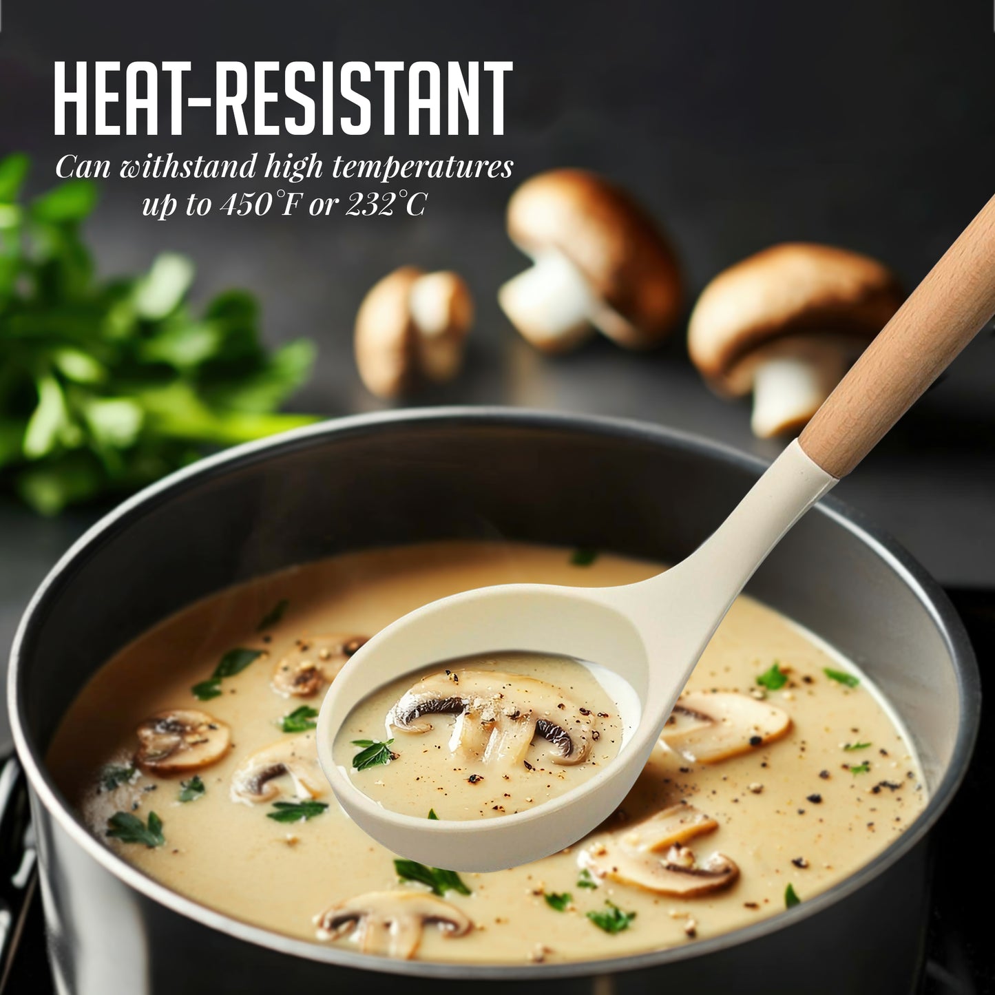 Ovente Utensils 17 Pc Set - Cream