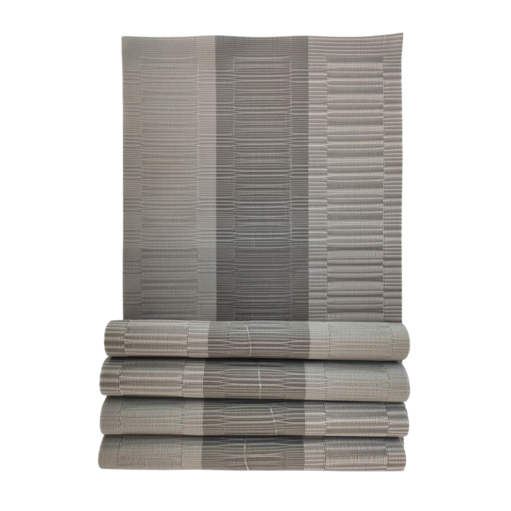 Besthome Vertical Striped Place Mat Set (4-Pieces) - Gray