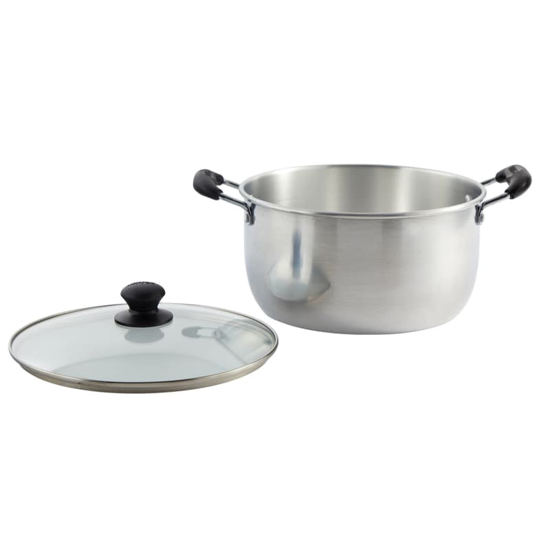IMUSA 4 qt Sauce Pot with Glass Lid and Cool Touch Handles - Silver