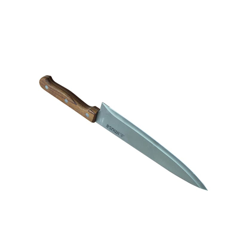 IMUSA 8" Sharp Chef Knife with Wood Handle - Brown