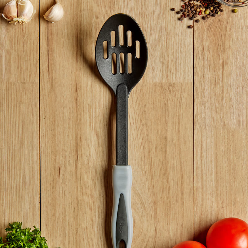 IMUSA 12" Slotted Spoon - Black/Gray