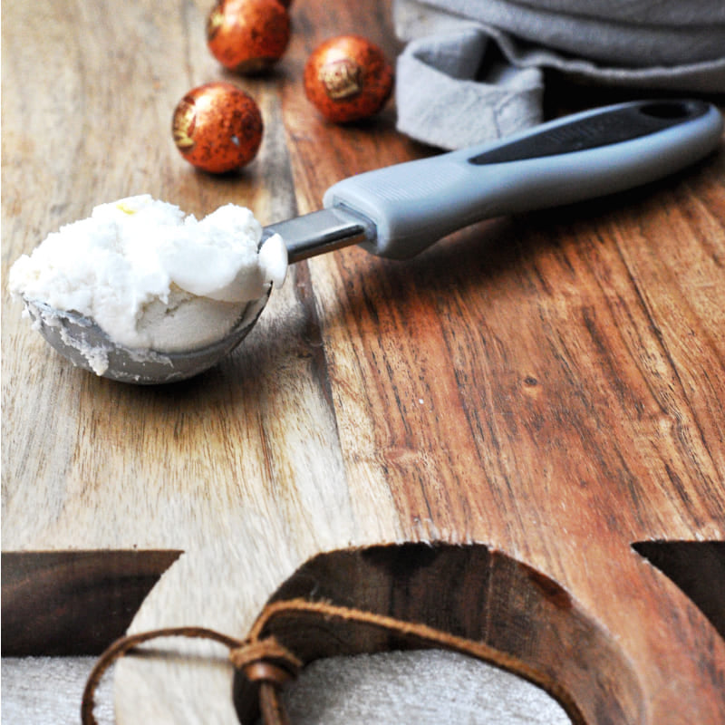 IMUSA 8" Ice Cream Spoon with Handle - Silver/Gray