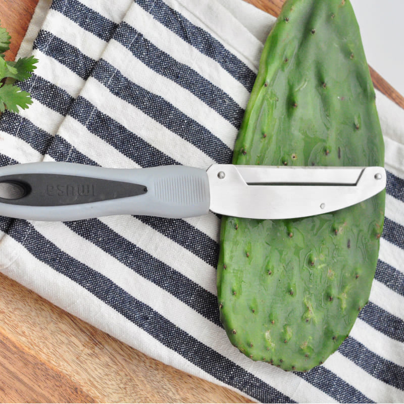 IMUSA Nopal 9" Peeler with Handle - Silver/Gray