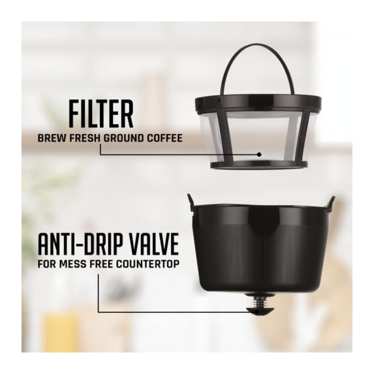 Ovente CM412LBL 12-Cup Drip Coffee Maker - Blue