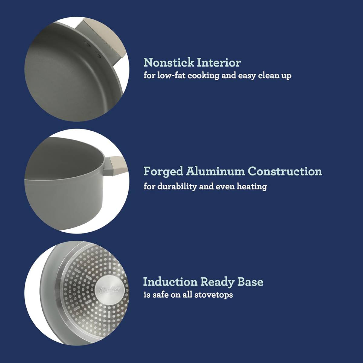 Oster Ambrose Forged Pots and Pans Cookware Set (10 Pieces)