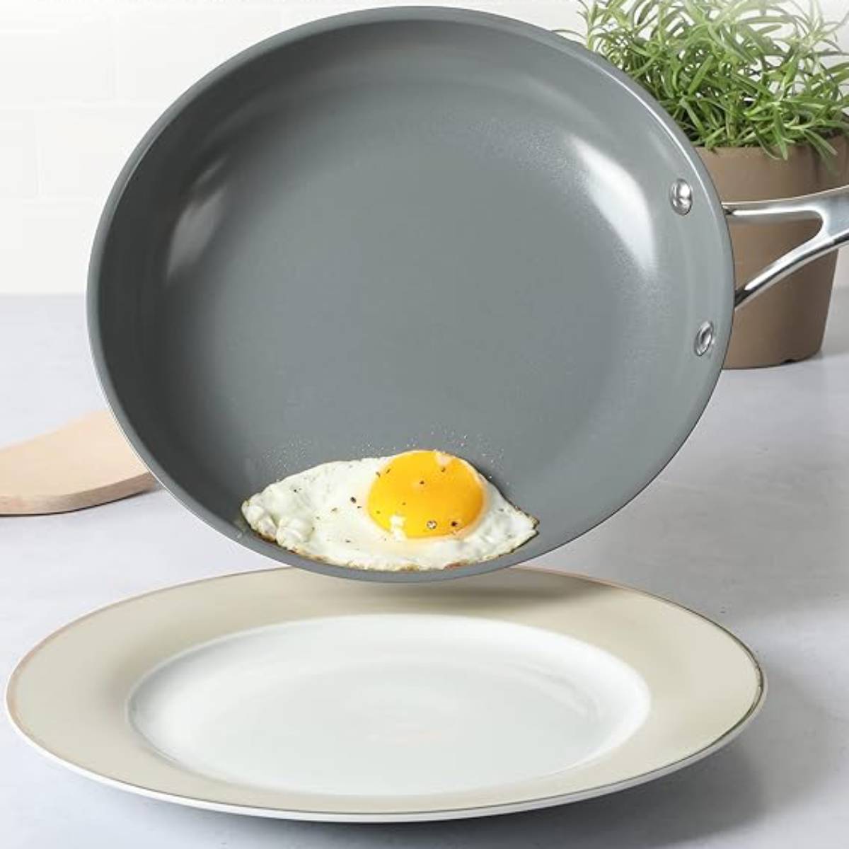 Martha Stewart Delaroux Fry Pan Set (2-Piece) - Gray