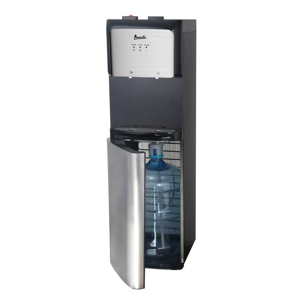 Avanti Bottom Loading Water Dispenser with UV Light - Black/Silver