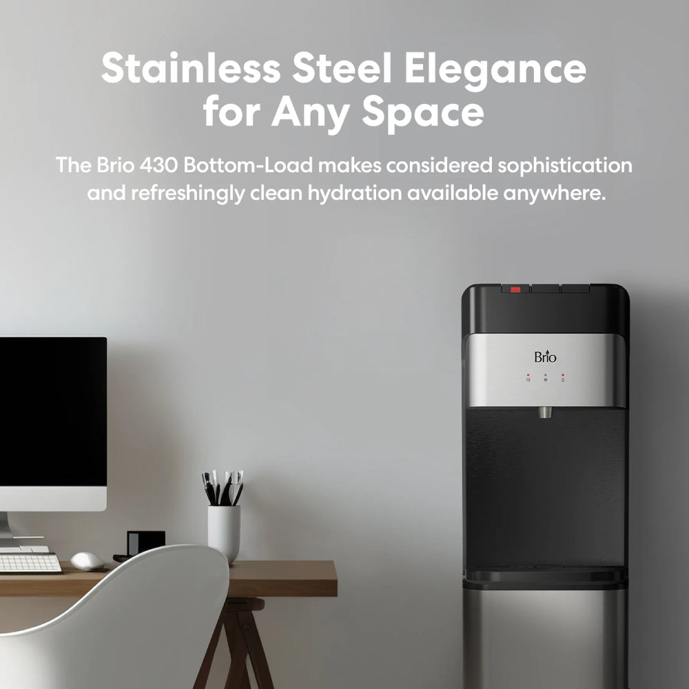 Brio 430 Series Bottom Load Water Cooler - Black/Silver
