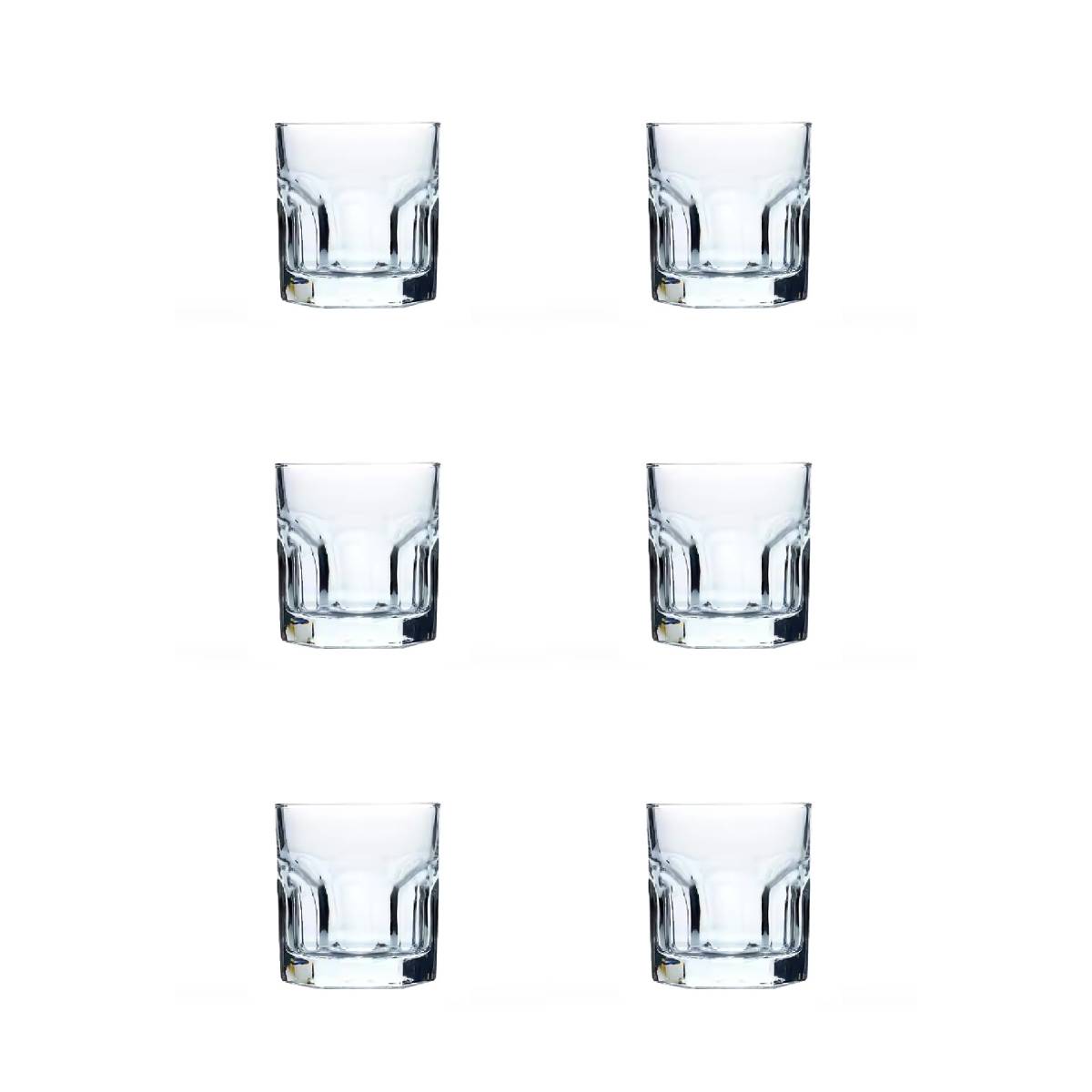 G-Horse 16 oz Glass Cups (6-Pieces) - Clear