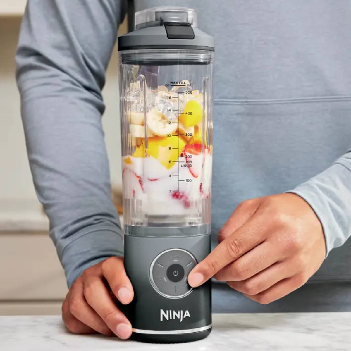 Ninja BC251GY 22oz Blast Max Cordless Portable Blender - Gray