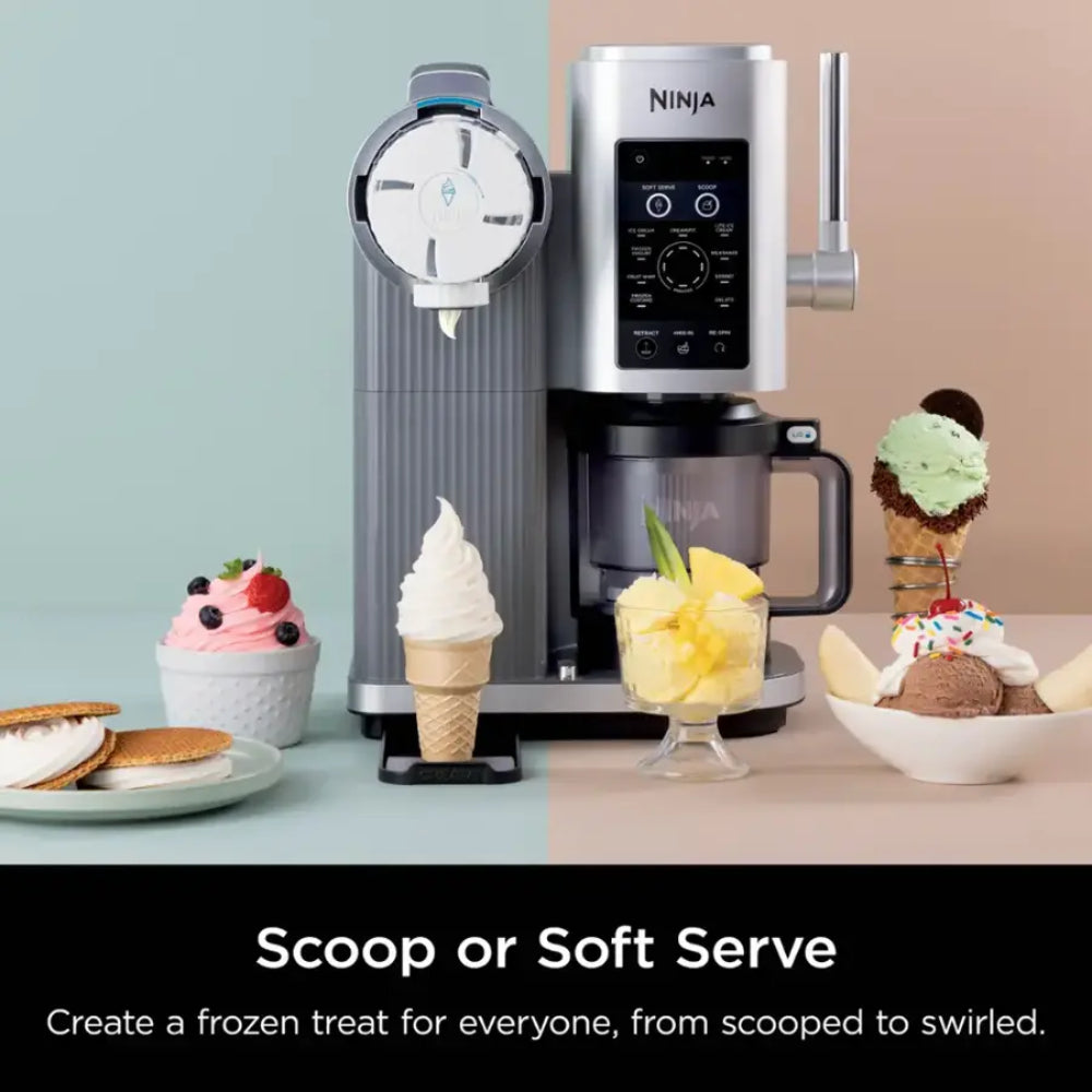 Ninja Swirl By CREAMi Soft Serve & Ice Cream Maker - Silver