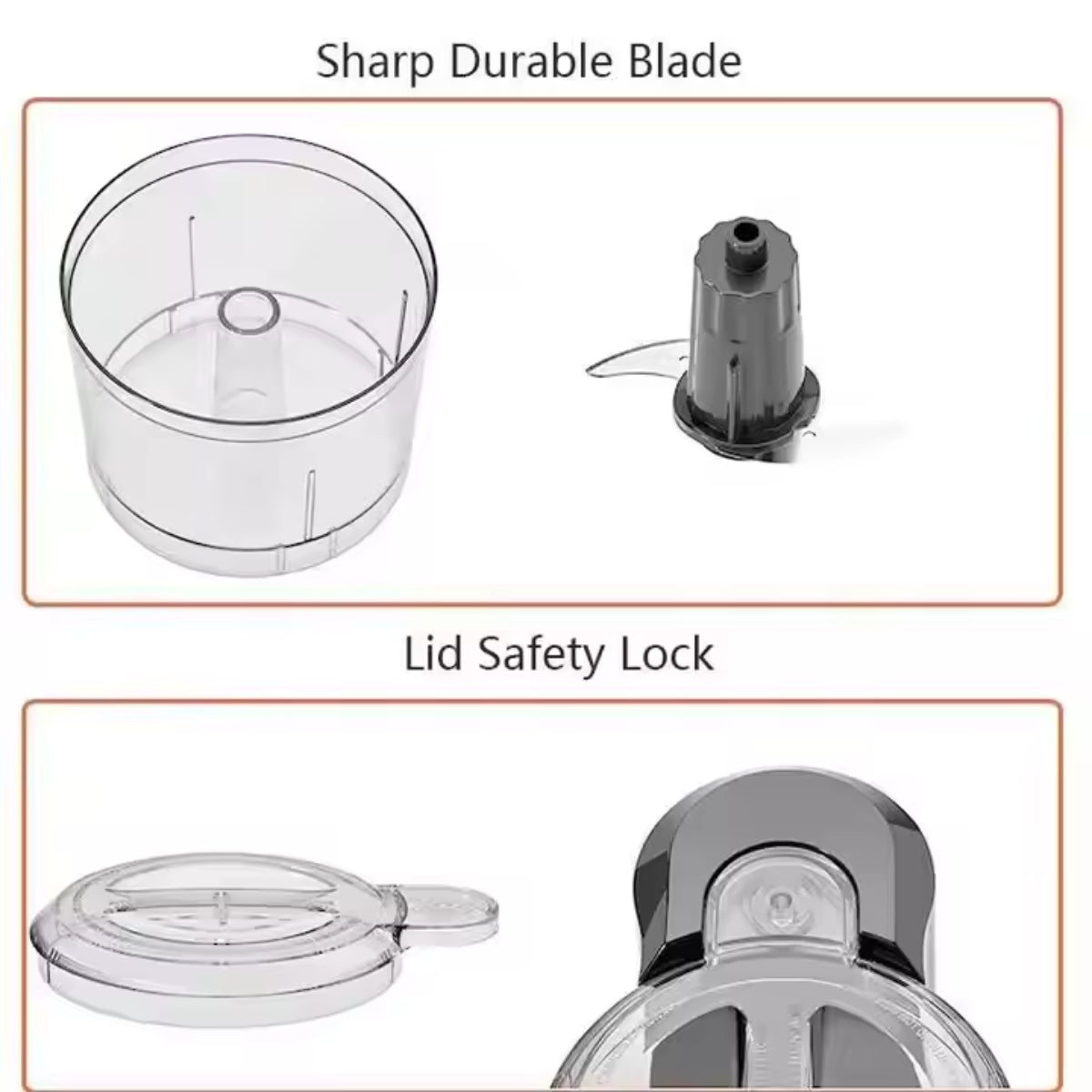 Ovente PF1515B Electric Food Chopper with One Touch Control - Black