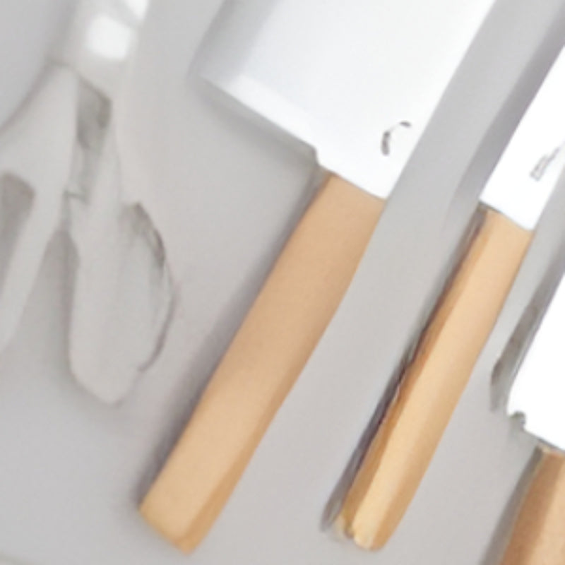 Oster Huntingfield Cutlery Set with Cutting Board (6-Piece) - Silver/Brown