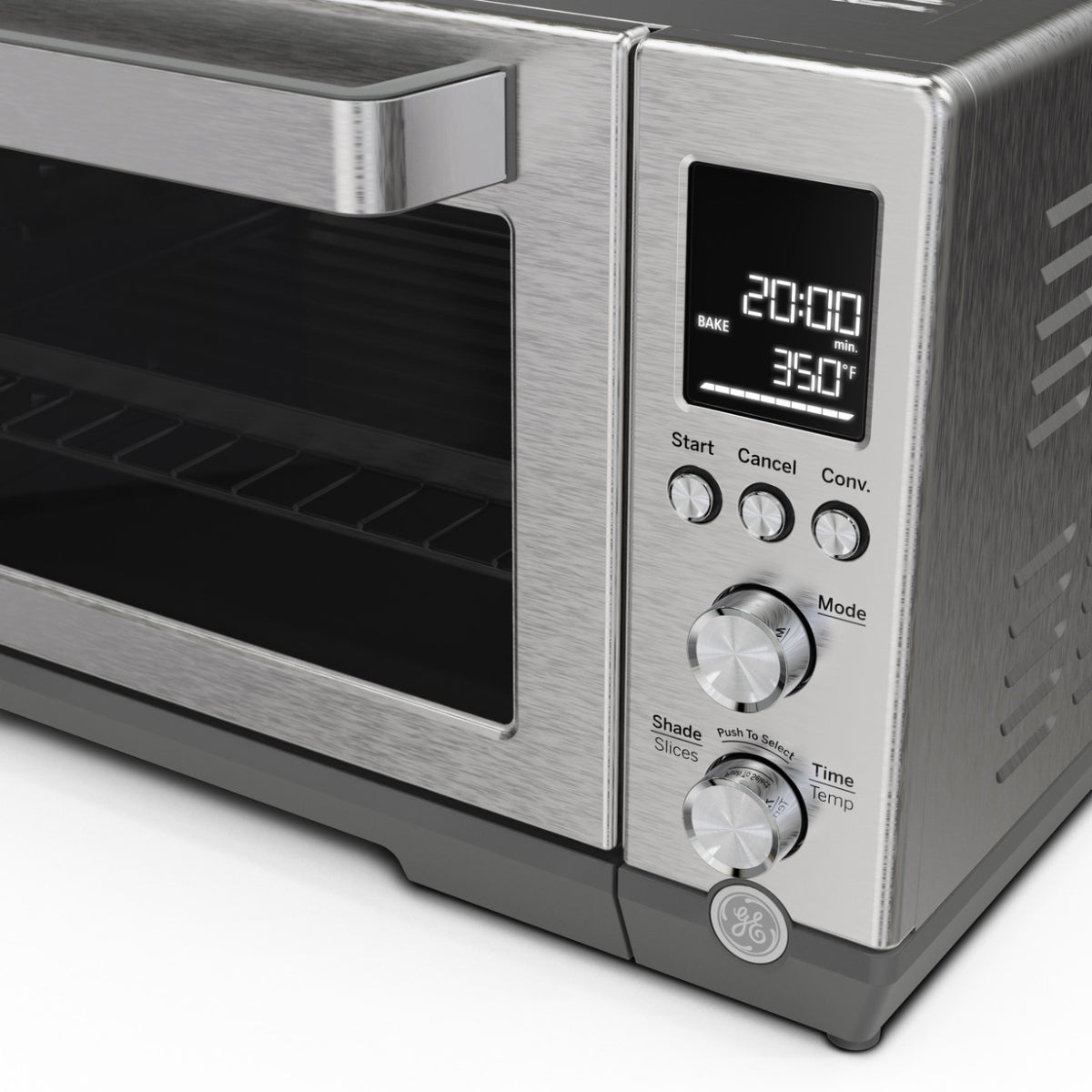 GE G90CABSSPSS Quartz 6-Slice Toaster Oven with Convection Bake - Silver