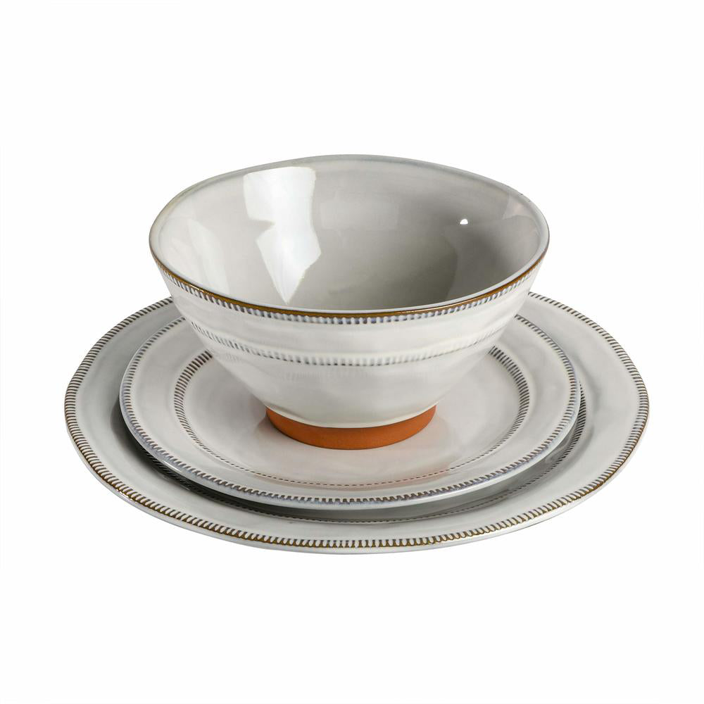 Gibson Elite Terranea (12 Pieces) Dinnerware Set - White