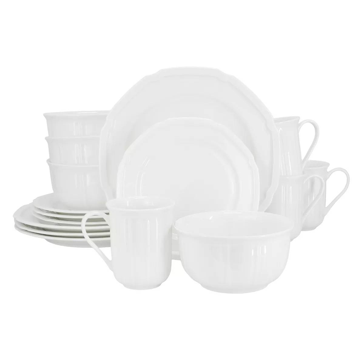 Meritage Bavaria Dinnerware Set (16-Piece) - White