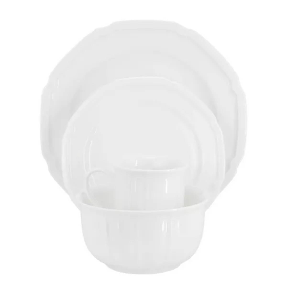 Meritage Bavaria Dinnerware Set (16-Piece) - White