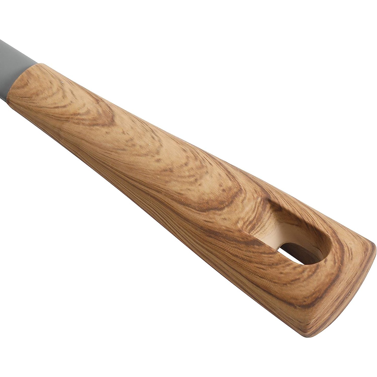 Oster 112066.05 Everwood Kitchen Nylon Tools Set with Wood Inspired Handles (5-Piece) - Gray - Curacao