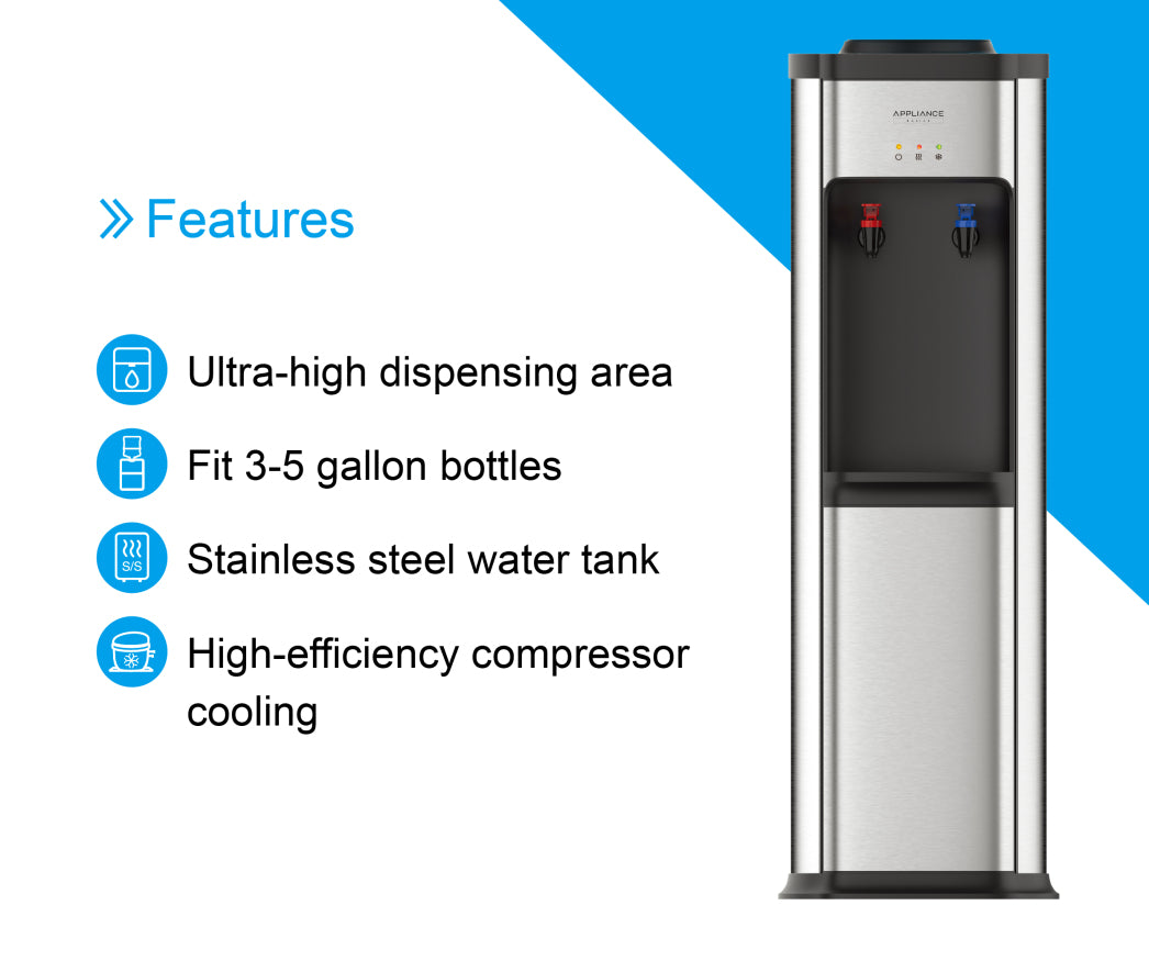 Appliance Basics TY/LYR98 Top Loading Water Dispenser - Black/Silver