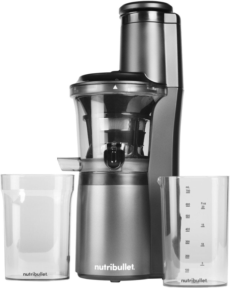 NutriBullet NBJ50300 1 Quart 150-Watt Slow Masticating Juicer with Quiet Motor and Reverse Function - Gray - Curacao