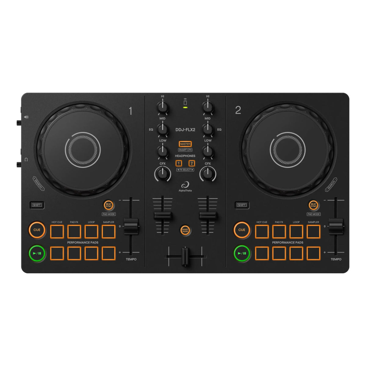 AlphaTheta DDJ-FLX2 DJ Controller for rekordbox, Serato DJ Lite, and djay - Black