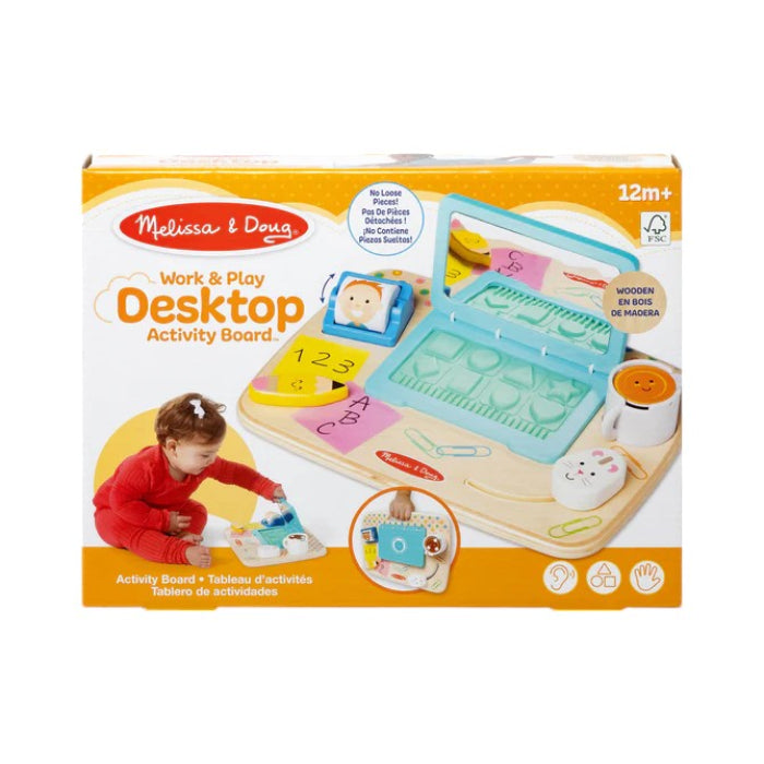 Melissa and Doug Wooden Work and Play Desktop Activity Board Set