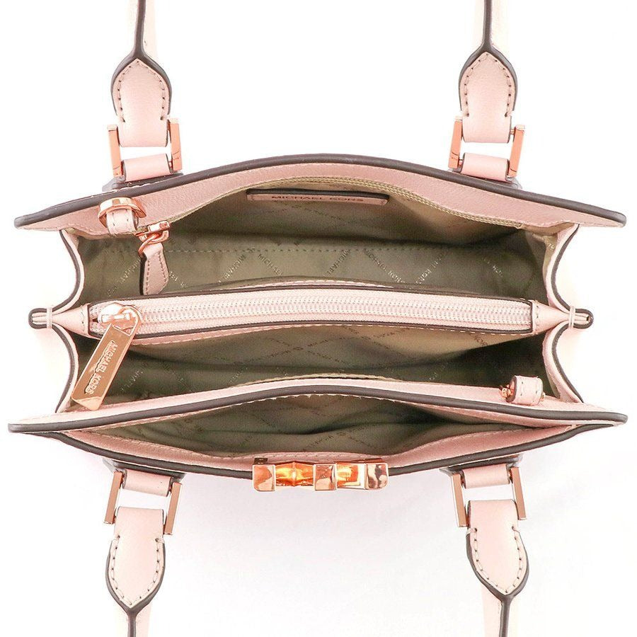 Michael Kors Medium Leather Messenger Bag In Powder Blush